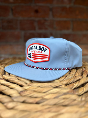 Local Boy Flag Badge Rope Hat