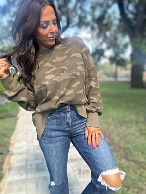 Clara Camo Thermal Top