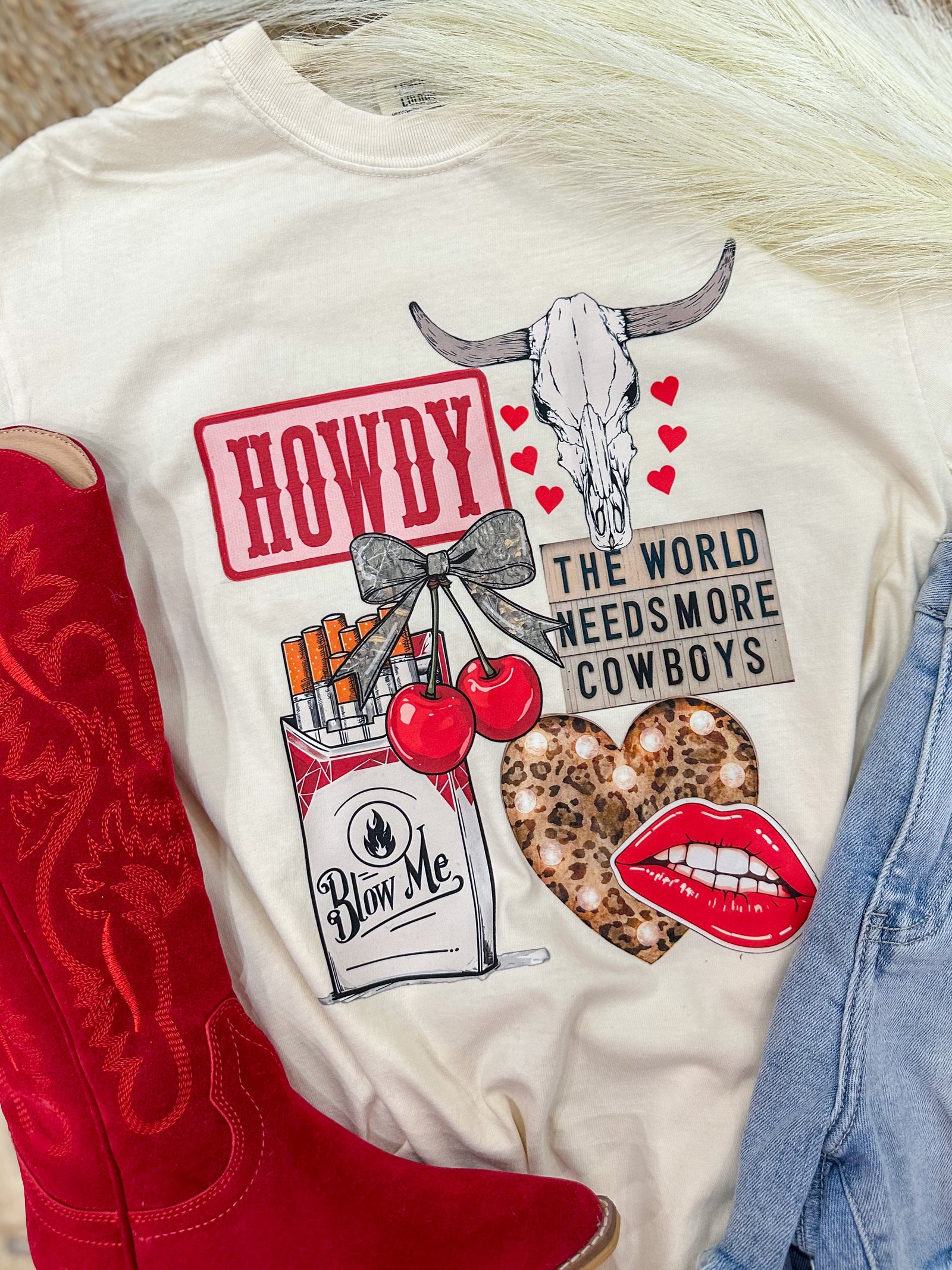 Howdy Collage Tee