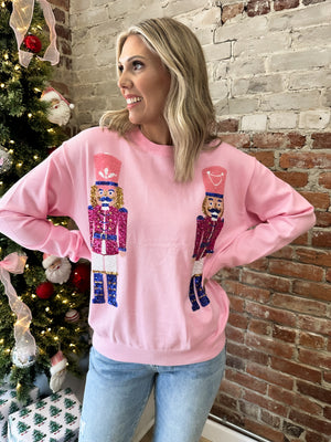 Sequin Nutcracker Sweater Top
