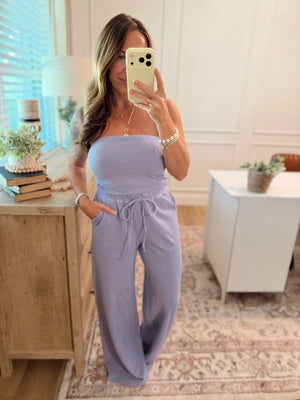 Georgina Striped Pants - Lavender