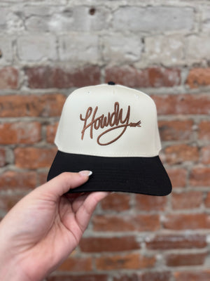 Howdy Classic Two Toned Trucker Hat - Black