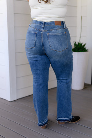 Beatrice High Rise Control Top Release Hem Slim Bootcut Jeans