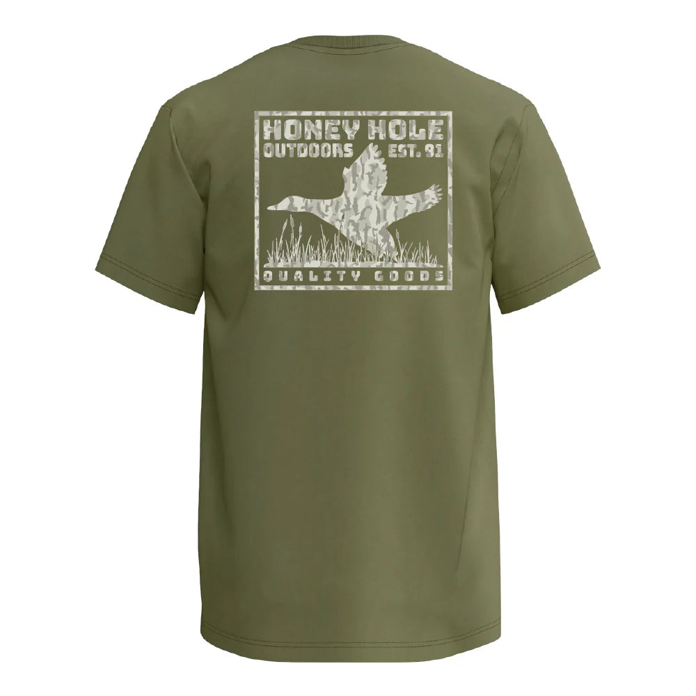 Honey Hole Bold Duck Military Green Tee
