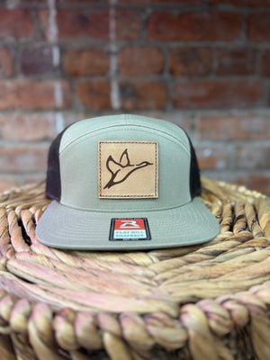 7 Panel Brown/Khaki Patch Hat