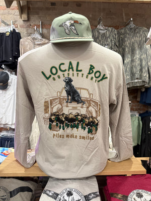 Local Boy Long Sleeve Piles Make Smiles Tee