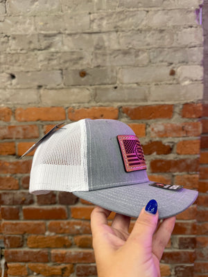 Shoot & Reel Grey Flag Patch Hat