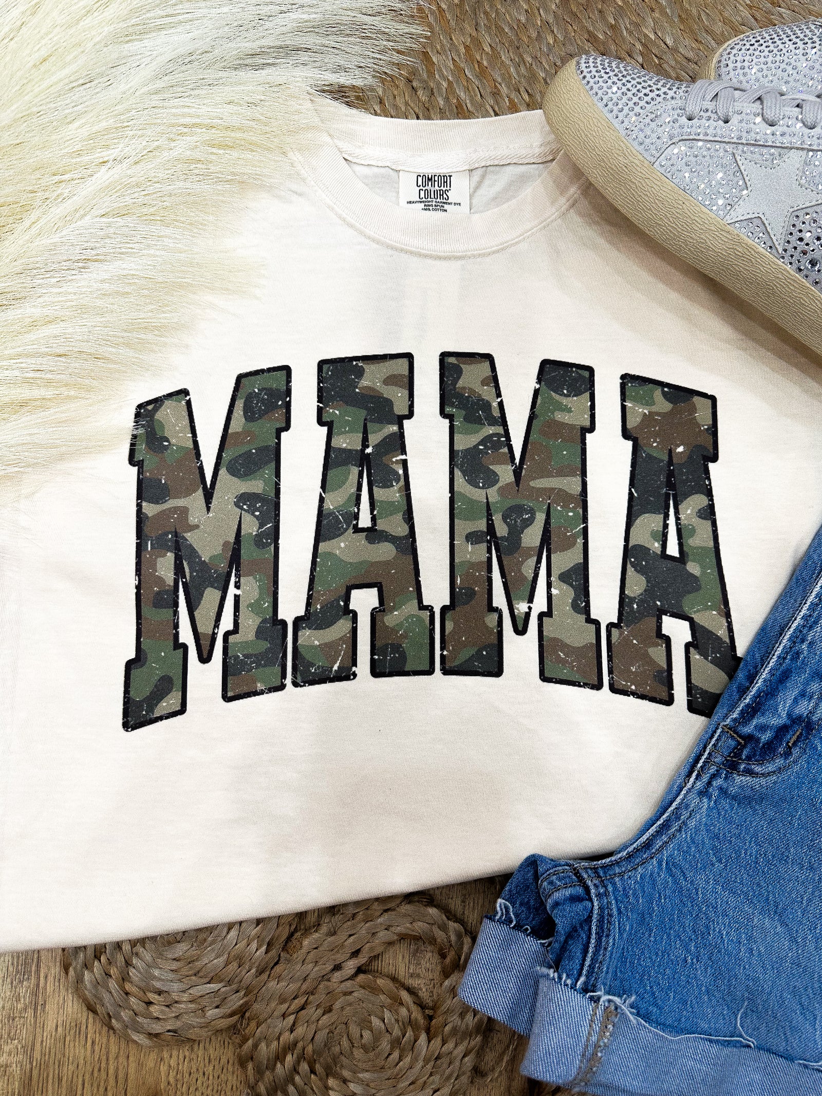 Camo Mama Comfort Colors Tee