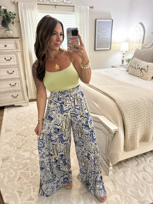 She's Country Wide Leg Pants - Western Print