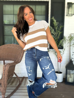 Chloe Striped Knit Top