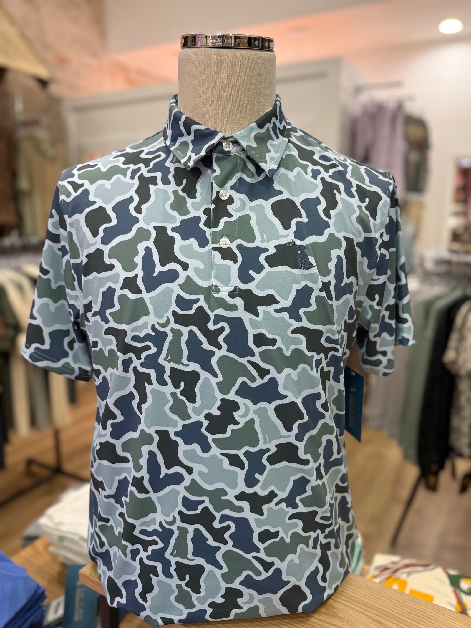 Local Boy Dirty Myrtle Polo - Blue Dog & Moon Camo