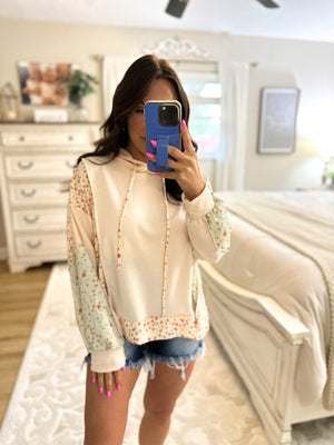 Hartley Bubble Sleeve Floral Hoodie