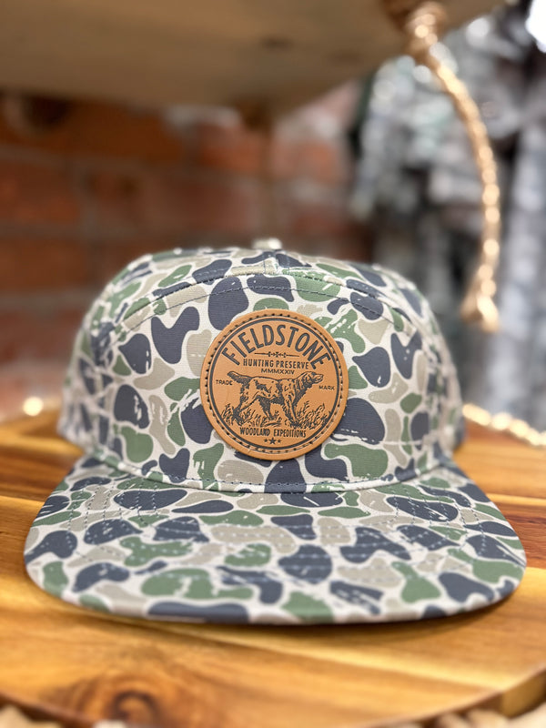 7 Panel Full Backwoods Camo Preserve Patch Hat - Tennessee Jane