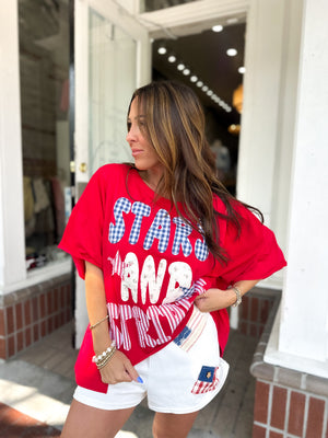 Liberty Lane Patchwork Top - Red