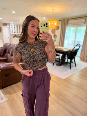 Holly Leopard Print Crop Top