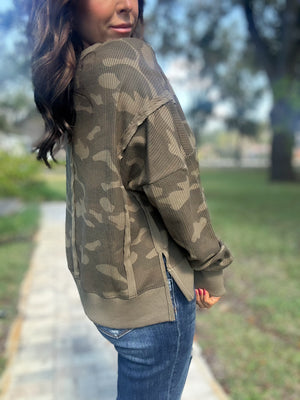 Clara Camo Thermal Top