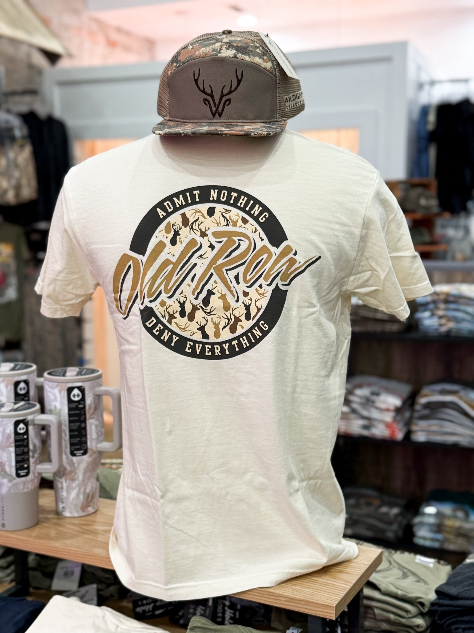 Old Row - Deer Camo Circle Logo Pocket Tee