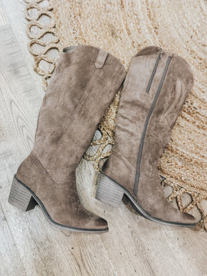 Get A Move On Taupe Boots