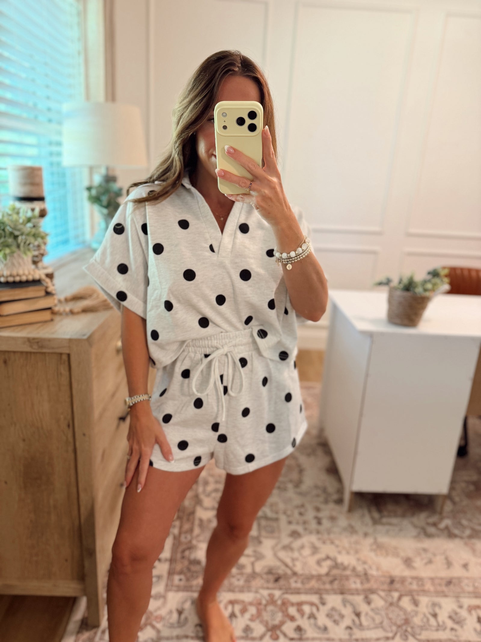 Eddie Polka Dot High Waisted Shorts