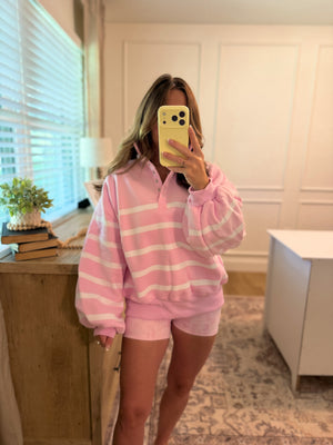 Marley Striped Button Up Pullover
