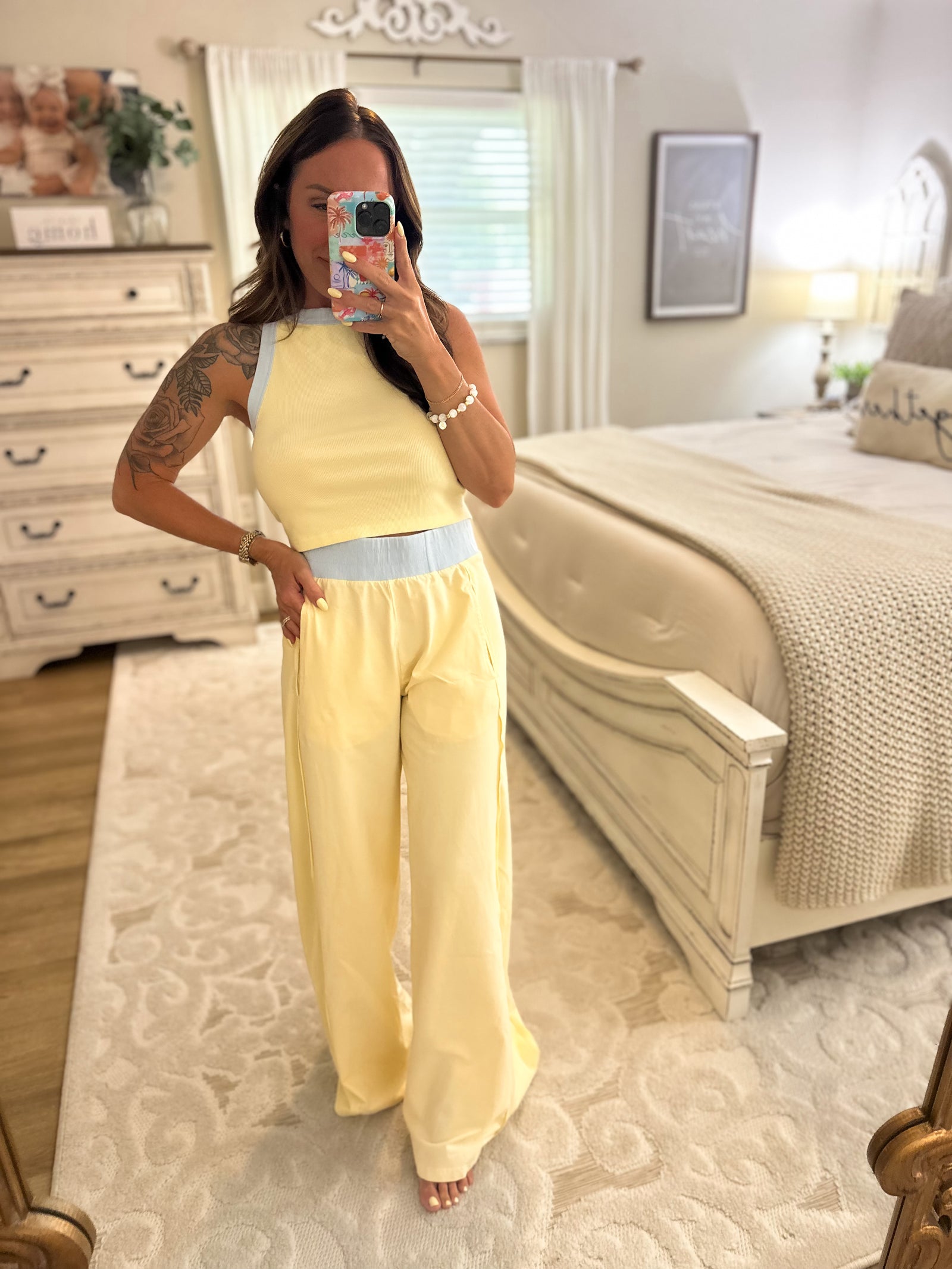 Summer Dreams Razer Back Crop Top - Butter Cream
