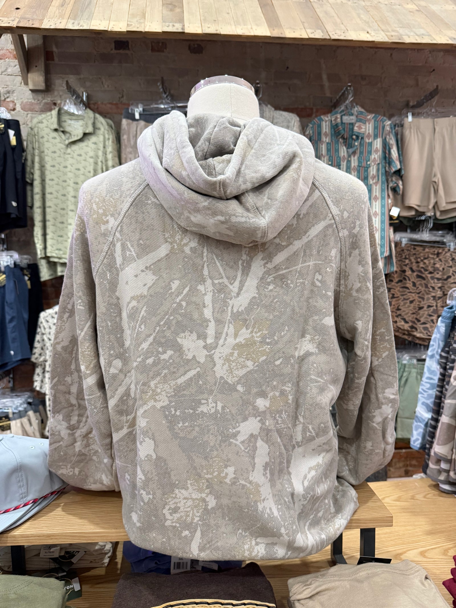 Burlebo Vintage Washed Fleece Hoodie - Drifter Camo