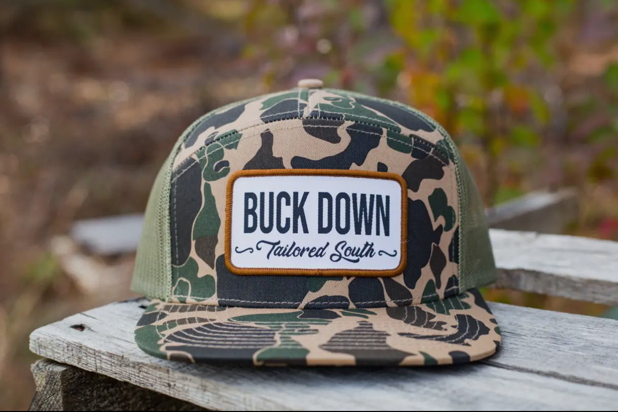 Buck Down 7 Panel Men's Hat