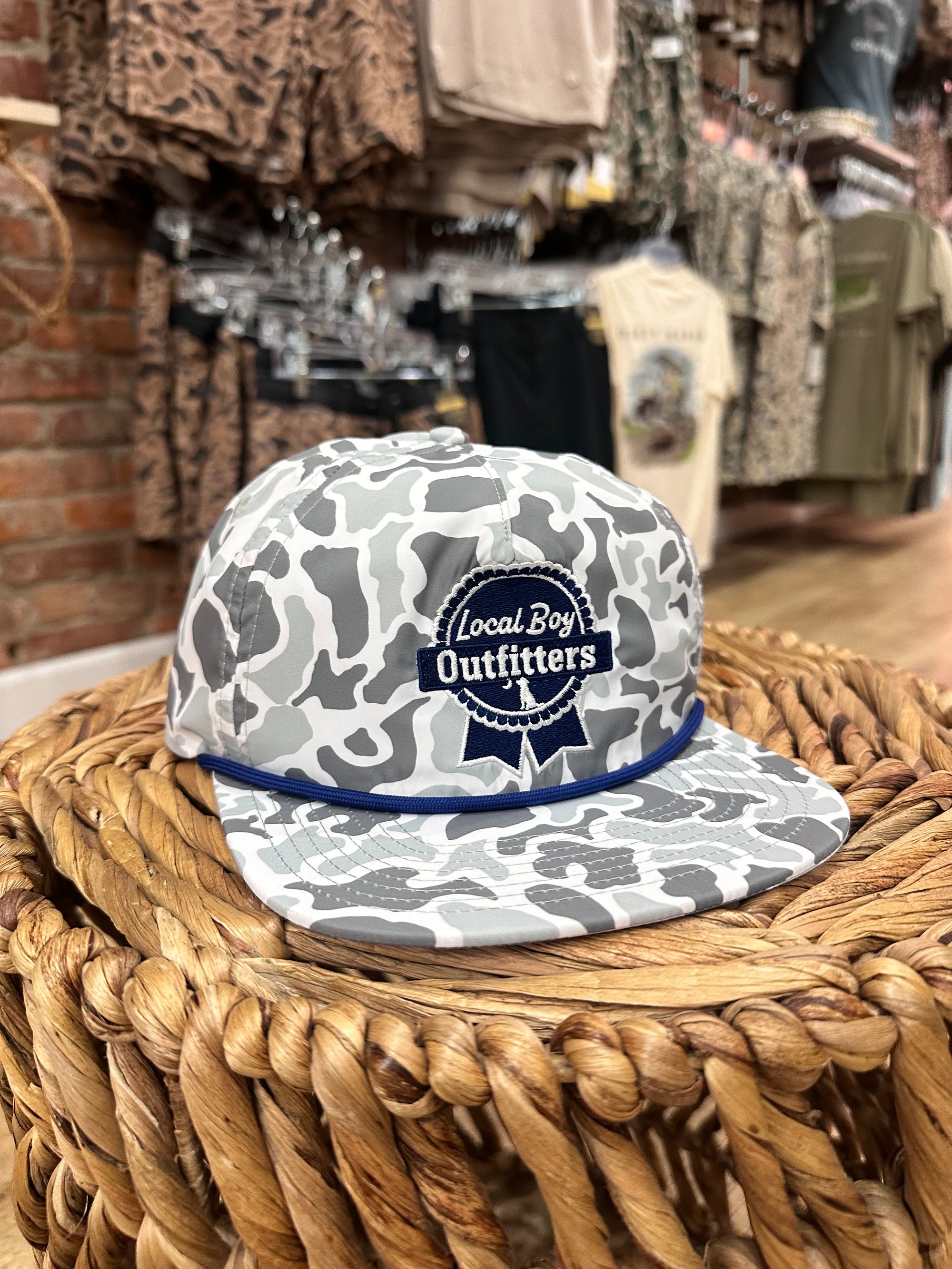 Local Boy Blue Ribbon Rope Hat