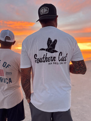 Southern Cut Mallard Perfect Fit Tee - White