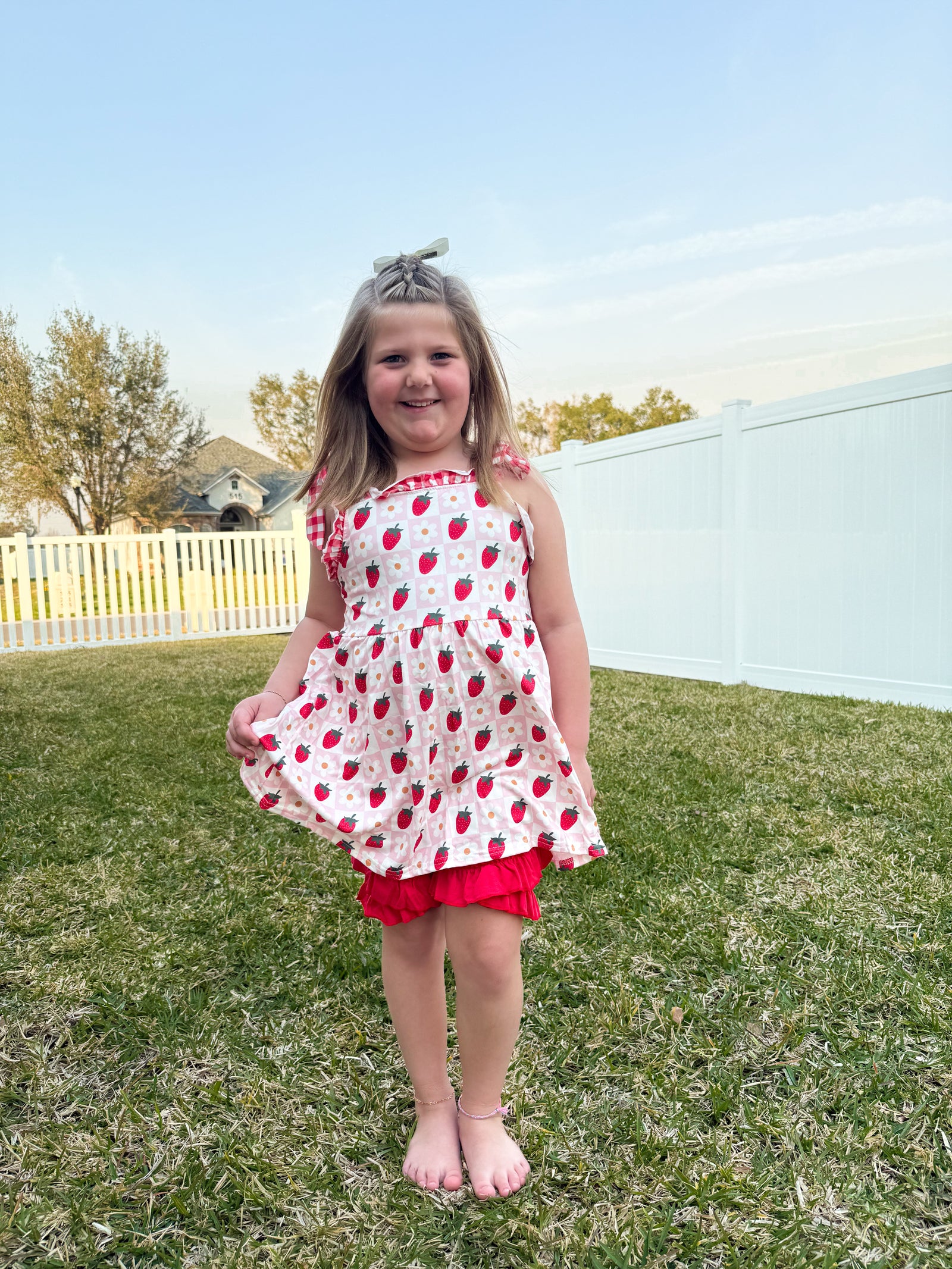 Berry Blossom Gingham Set