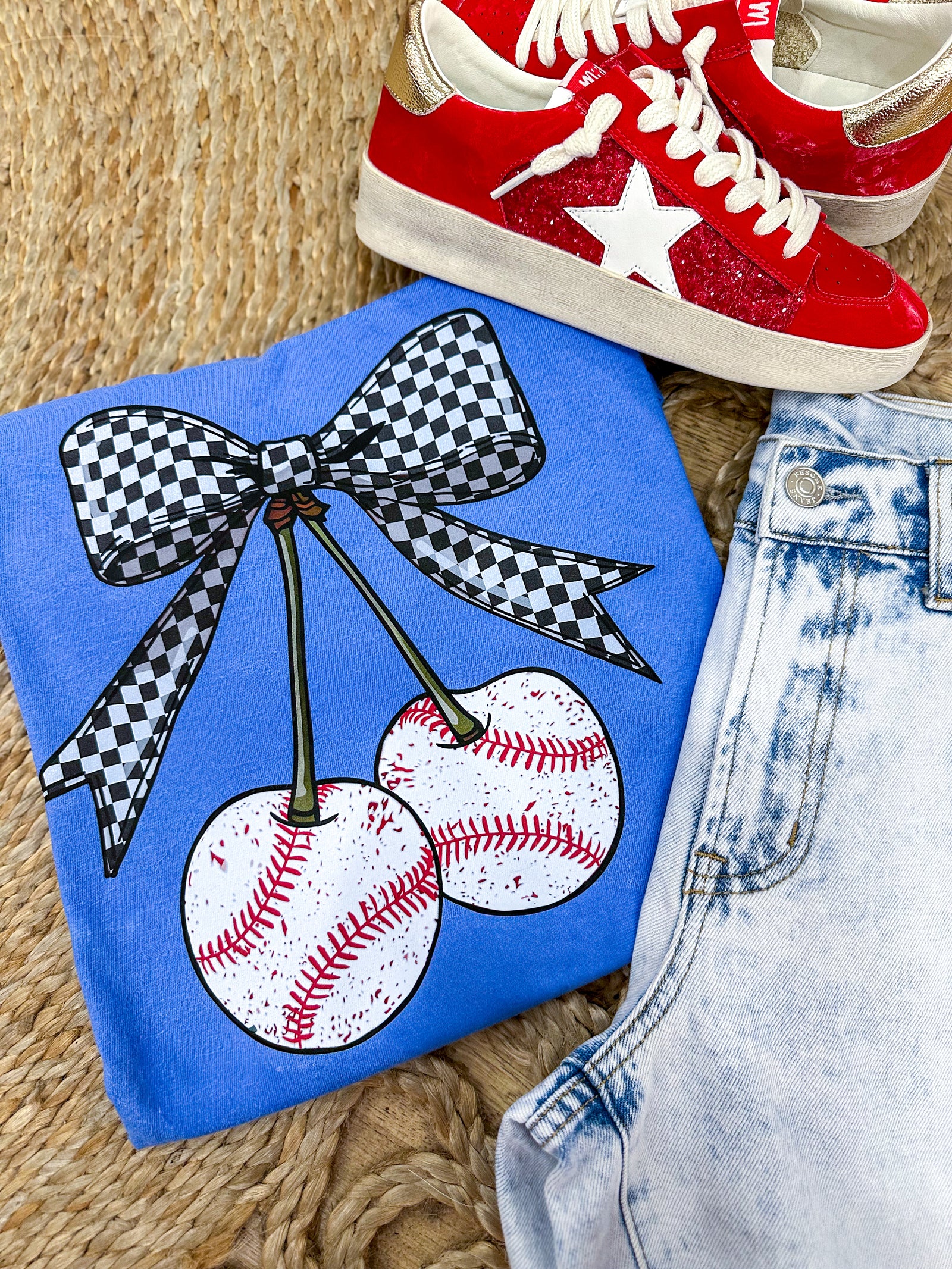 Baseball Cherries Tee