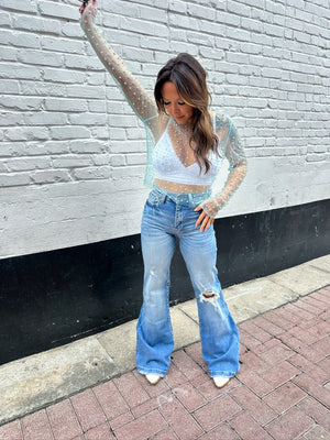 Mila Super High Rise 70's Inspired Flare Jeans