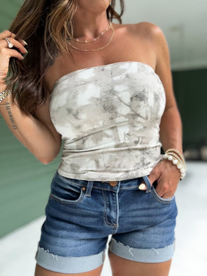 Bronwyn Bottomland Camo Tube Top - White Camo