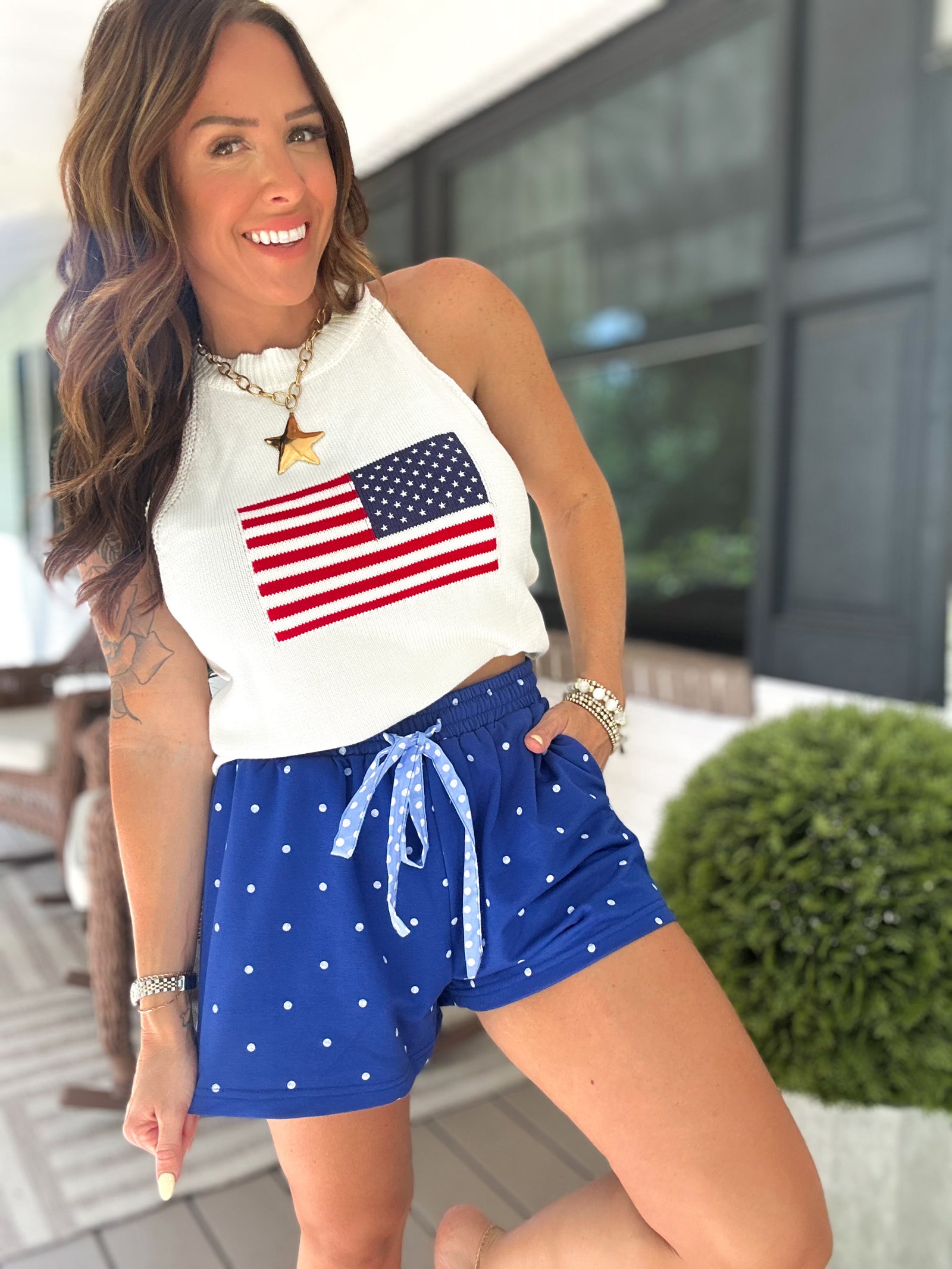 She's A Firecracker Halter Neck Sweater Top - Ivory