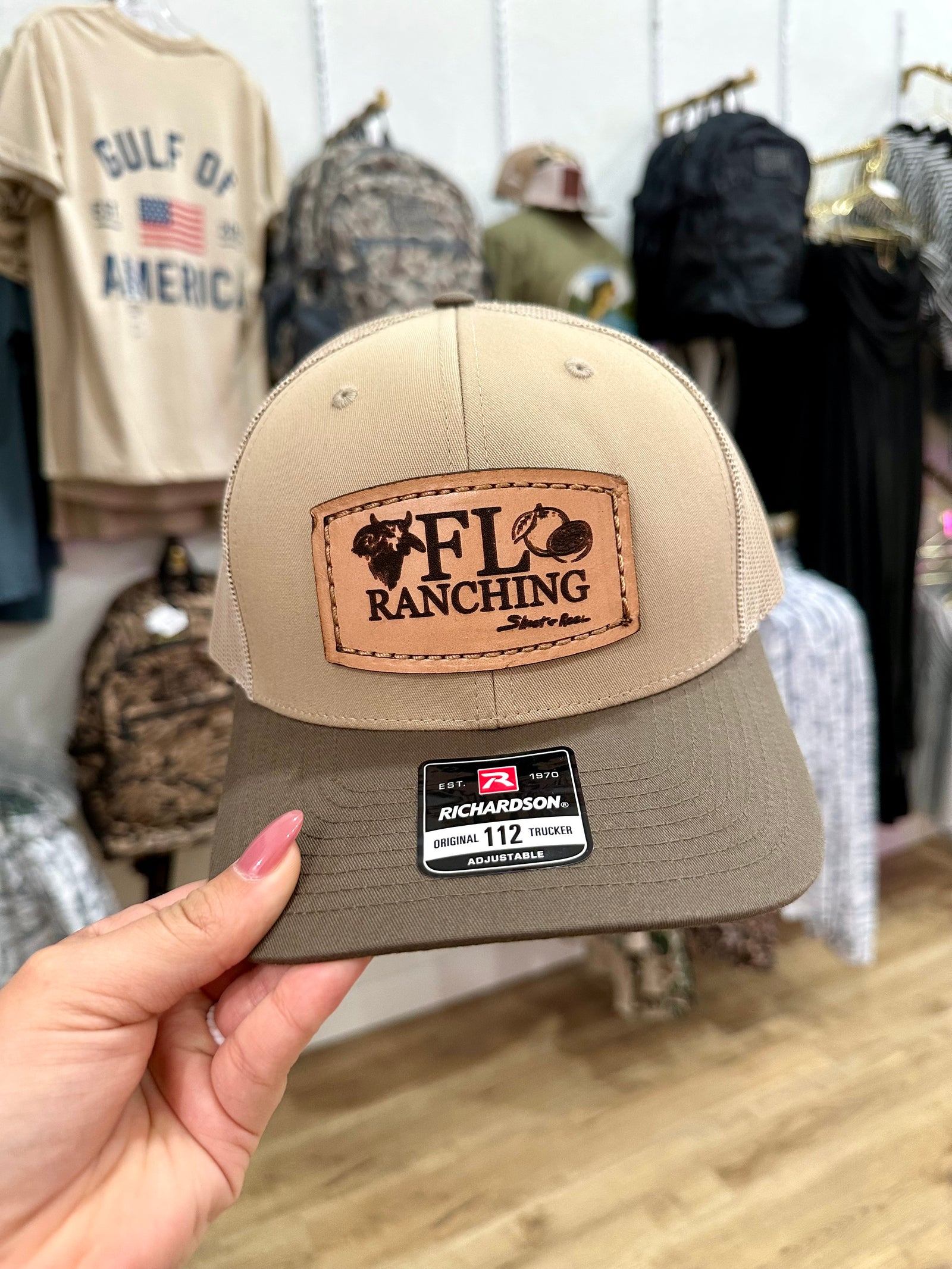 Shoot & Reel FL Ranching Patch Men's Hat - Tan