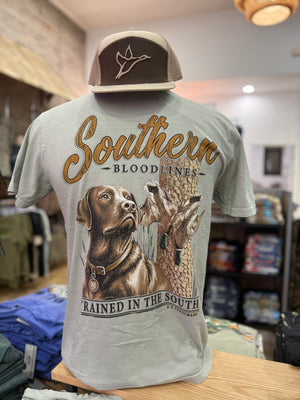 Southern Bloodlines Duck & Dog Tee - Sage
