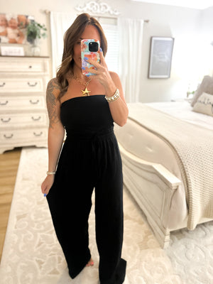 Everlie Strapless Jumpsuit - Black