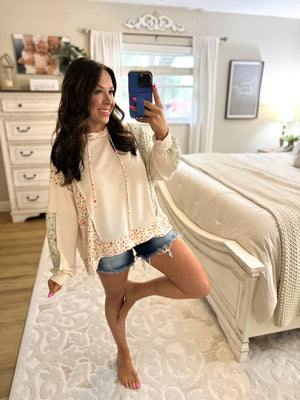 Hartley Bubble Sleeve Floral Hoodie