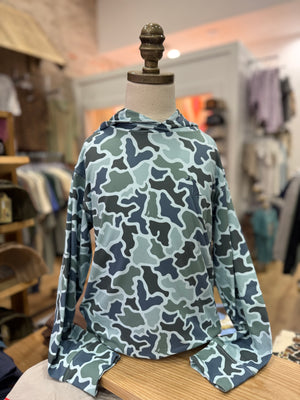 Local Boy Youth Hemlock Hoodie - Blue Dog & Moon Camo