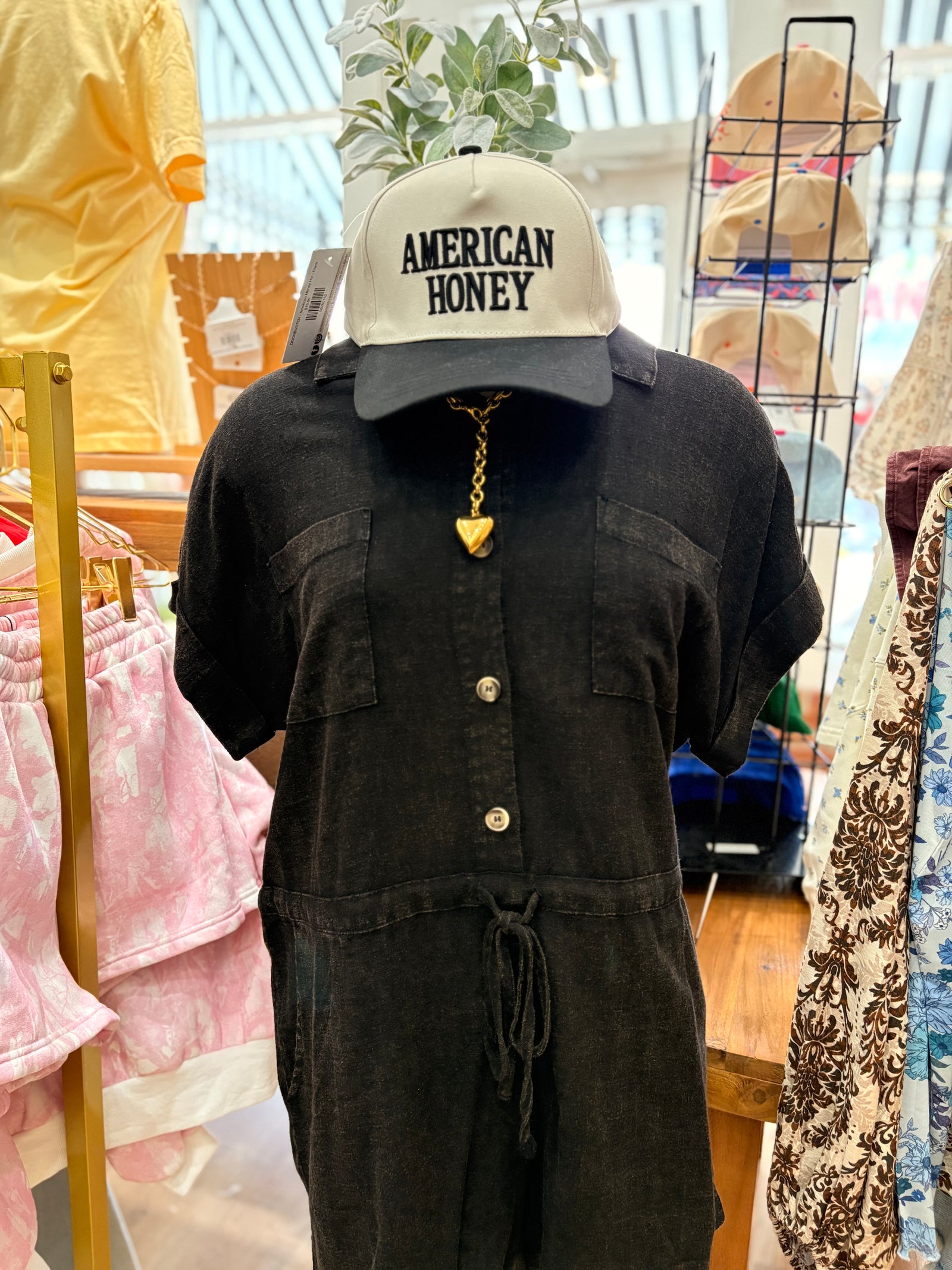 Hollis Short Sleeve Romper-Black