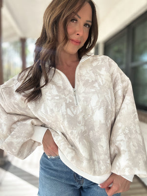 Alice Vintage Camo Collared Pullover