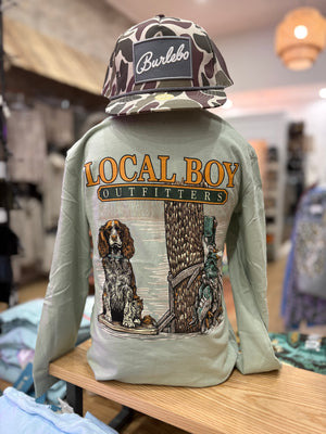 Youth Local Boy Spaniel Stand Long Sleeve Tee