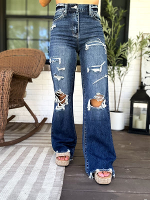 Heather High Rise Rigid Vintage Flare