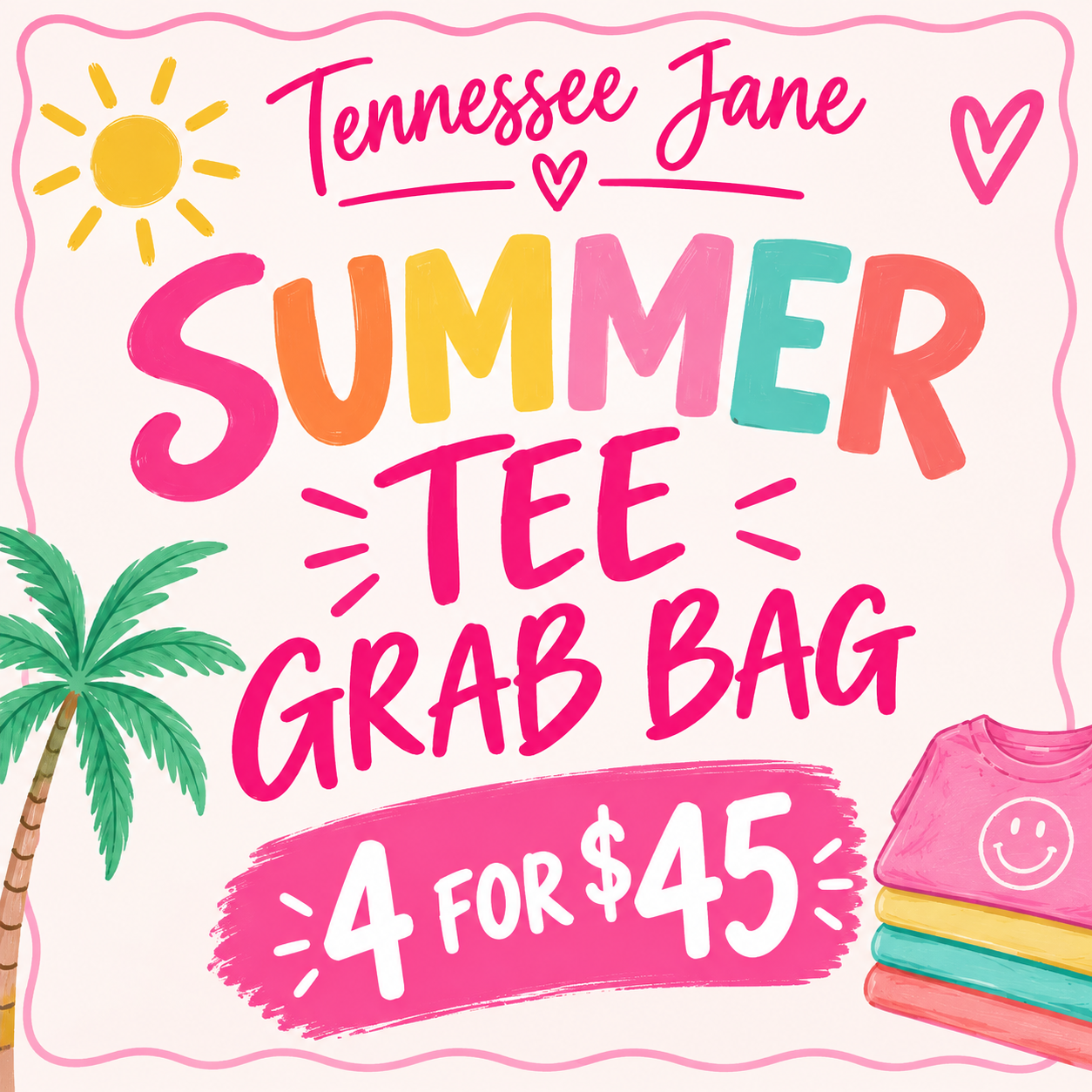 SUMMER TEE 🔆 MYSTERY GRAB BAG! 4 for $45