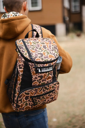Local Boy Cooler Backpack - Old School Camo