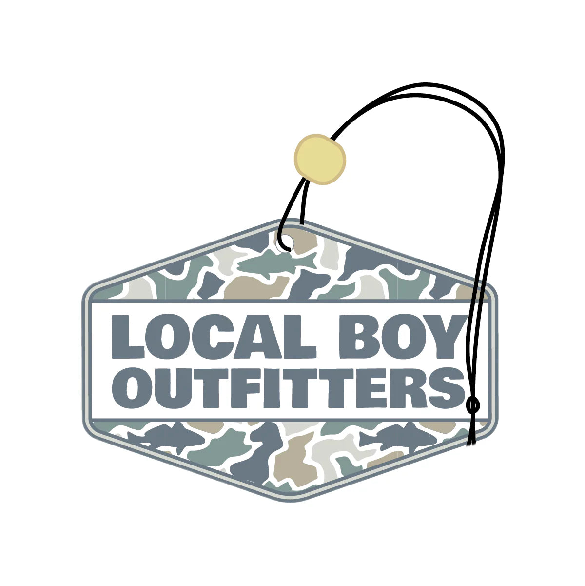 Local Boy Fish Camo Diamond Crest Air Freshner