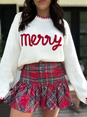 Merry and Bright Holiday Knitted Sweater