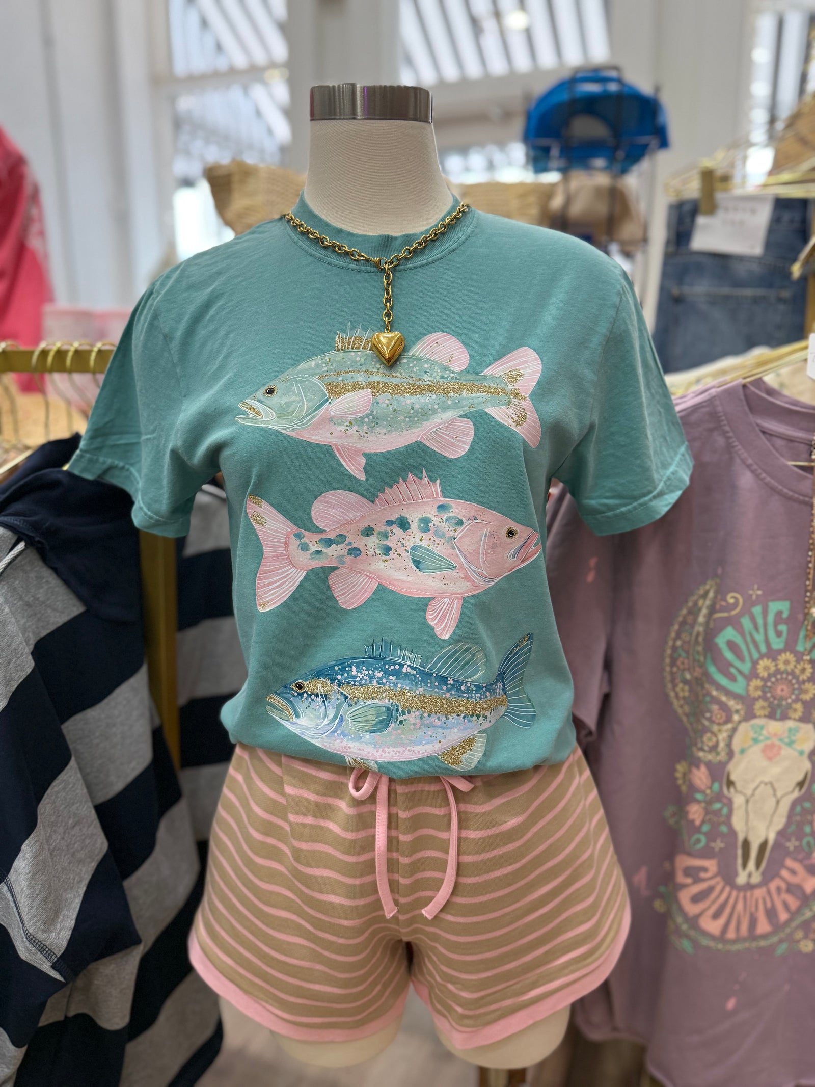 Preppy Fish Comfort Colors Tee