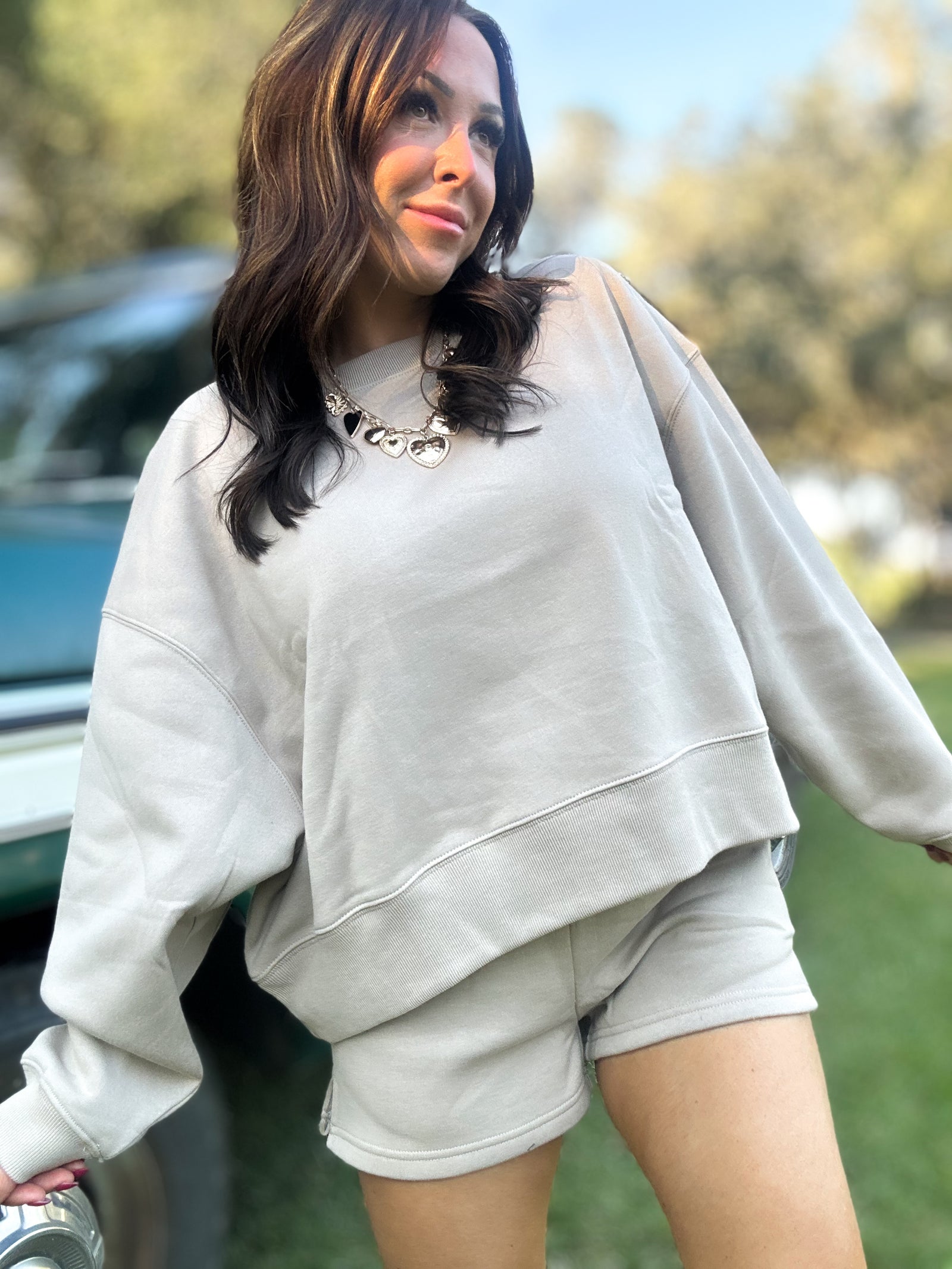 DOORBUSTER - Gabi Round Neck Pullover Ash Mocha