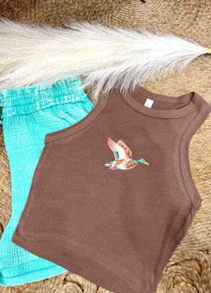 Colorful Mallard Racerback Tank